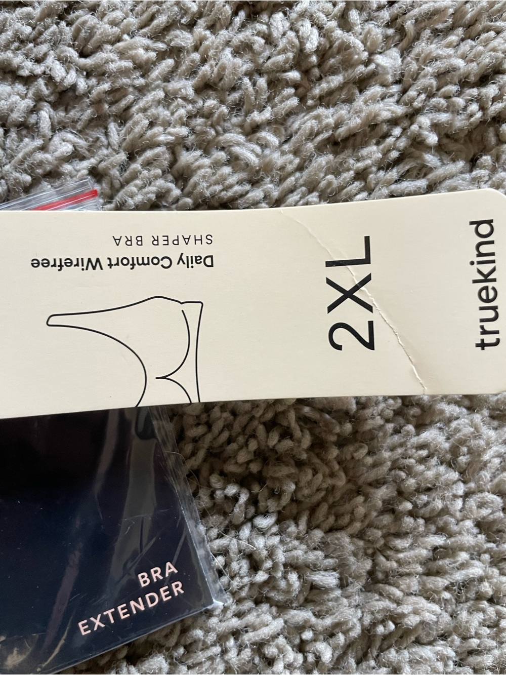 Truekind 2XL Daily Comfort Wireless Shaper Bra NWT Nude Back Extender - Picture 4 of 4